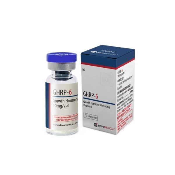 GHRP-6 Deus Medical 10 mg vial for growth hormone release and appetite stimulation