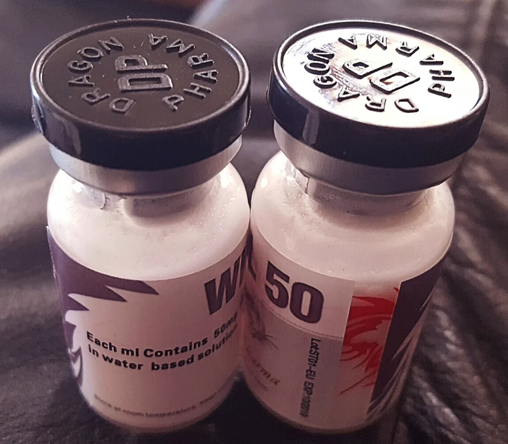 two 10ml vials of injectable stanozolol