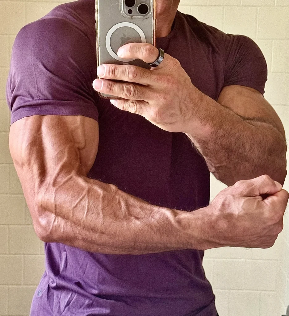 photo of amateur bodybuilder after a cycle of masteron