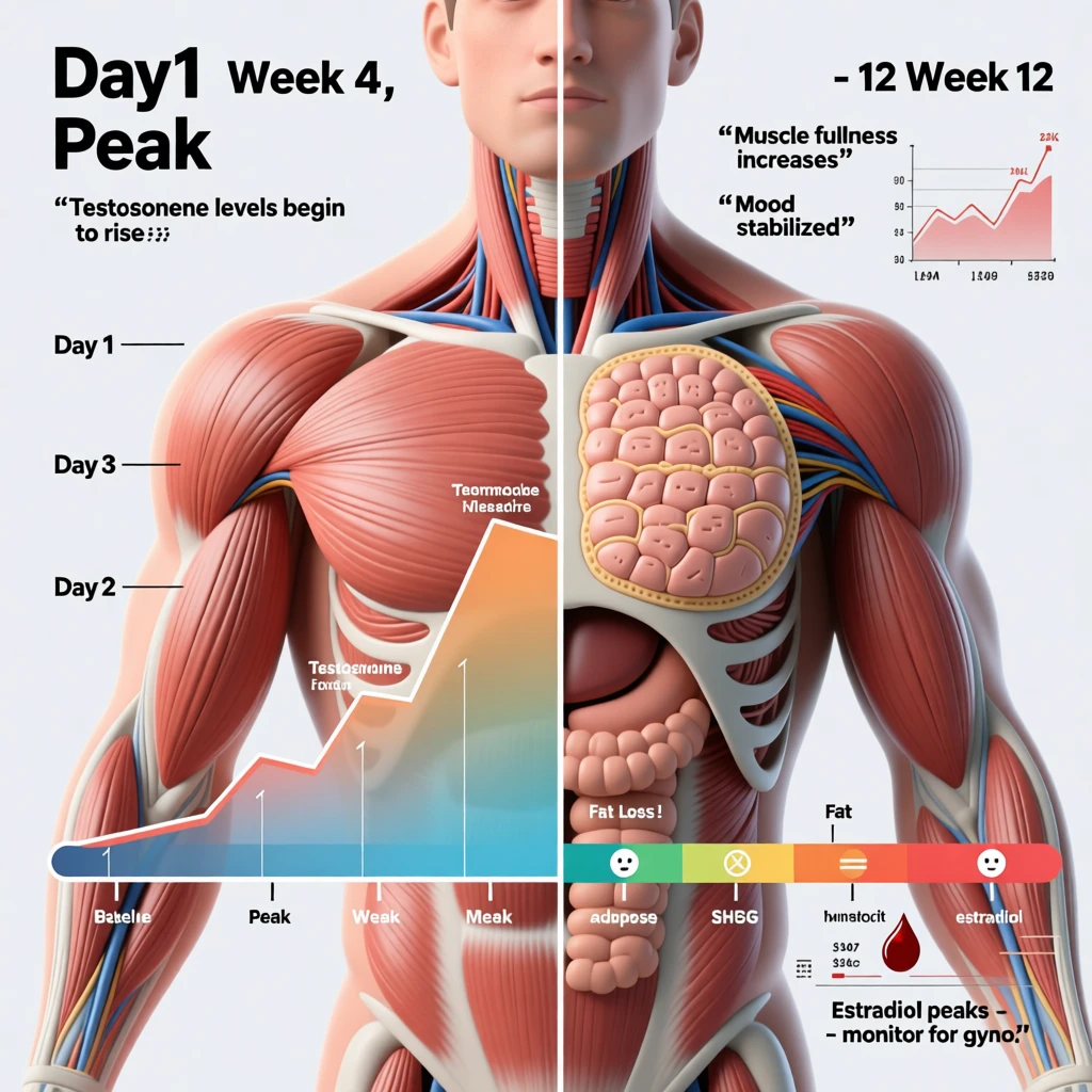 Week-by-Week Changes on a Testosterone Cycle - What to Expect From Day 1 to Peak